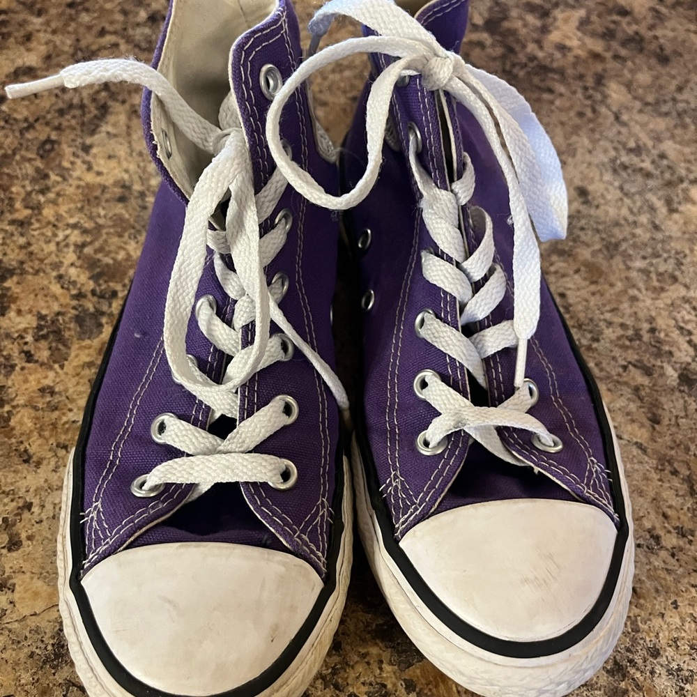 Converse Kids Sneakers in Purple and‎ White